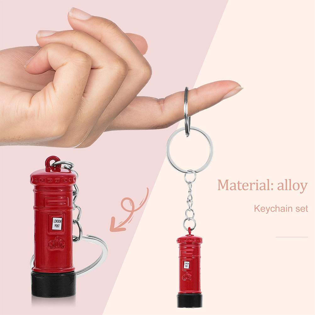 Travel Accessories London - ชุดพวงกุญแจลอนดอน 3 ชิ้น รถบัสอังกฤษ ตู้โทรศัพท์ ตู้จดหมาย