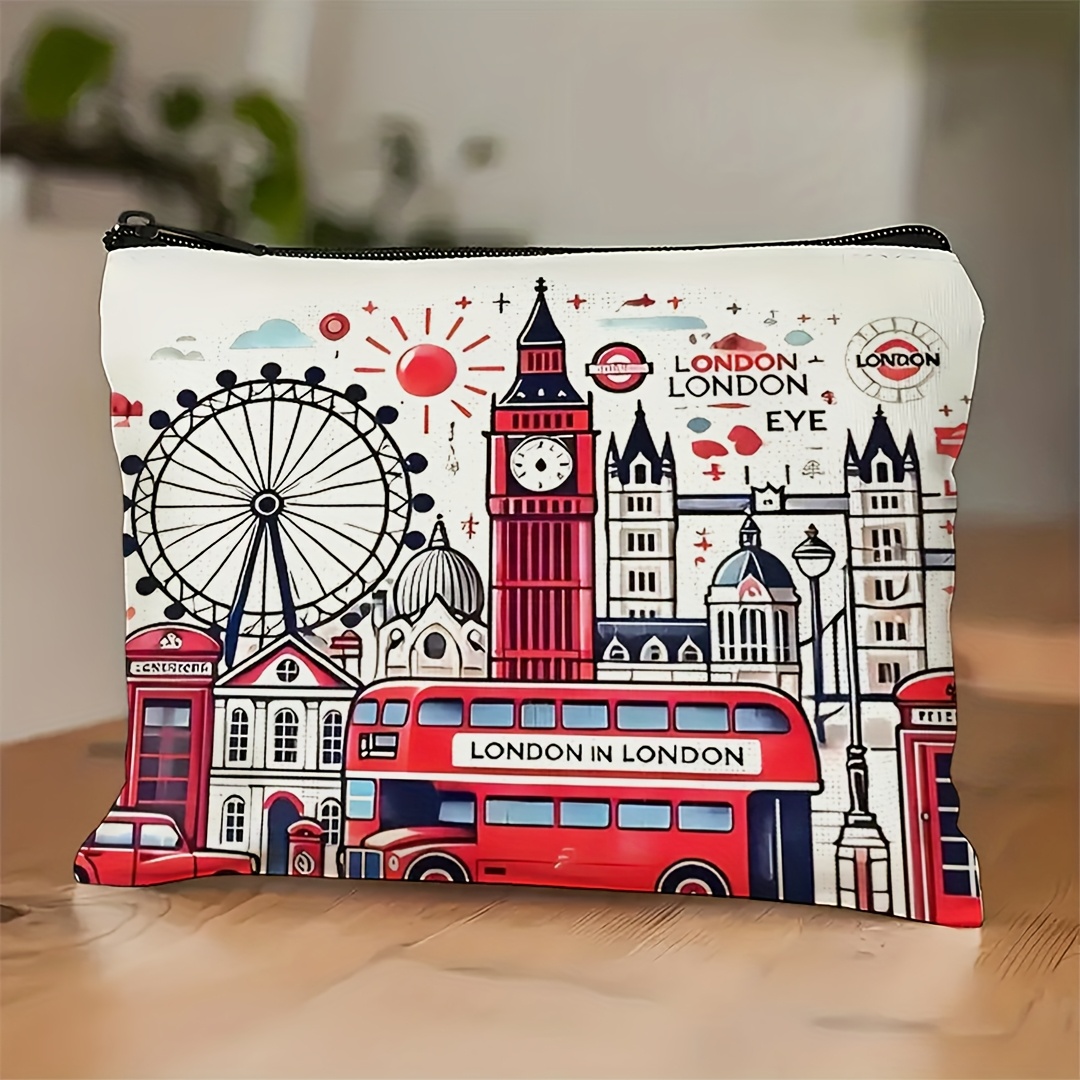 Travel Accessories London - กระเป๋าแต่งหน้าของขวัญการเดินทางลอนดอน - กระเป๋าซิปมัลติฟังก์ชั่นน่ารักสำหรับผู้หญิง, กระเป๋าเก็บเครื่องประดับ
