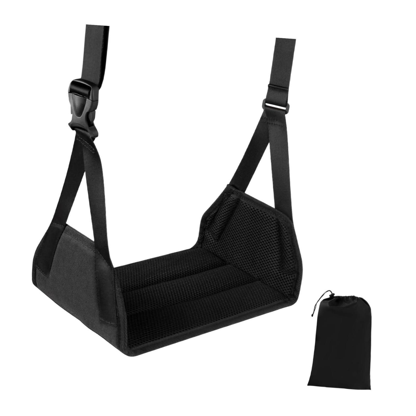 Travel Accessories In Train - ที่พักเท้าแบบแขวนใต้โต๊ะ ทำจากไม้ไผ่ ปรับระดับได้ ใช้สำหรับเครื่องบิน รถยนต์ รถไฟ