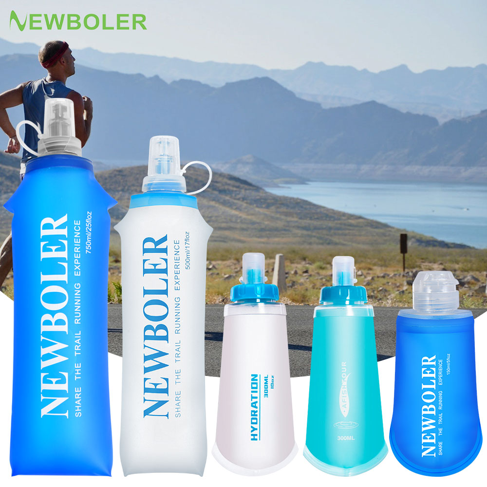 Water Bottle Collapsible - 150/250/300/500/750ml กลางแจ้งซิลิโคนกัดขนาดขวดน้ําวิ่งตั้งแคมป์เดินป่าท่องเที่ยวสะดวกขวดน้ํา