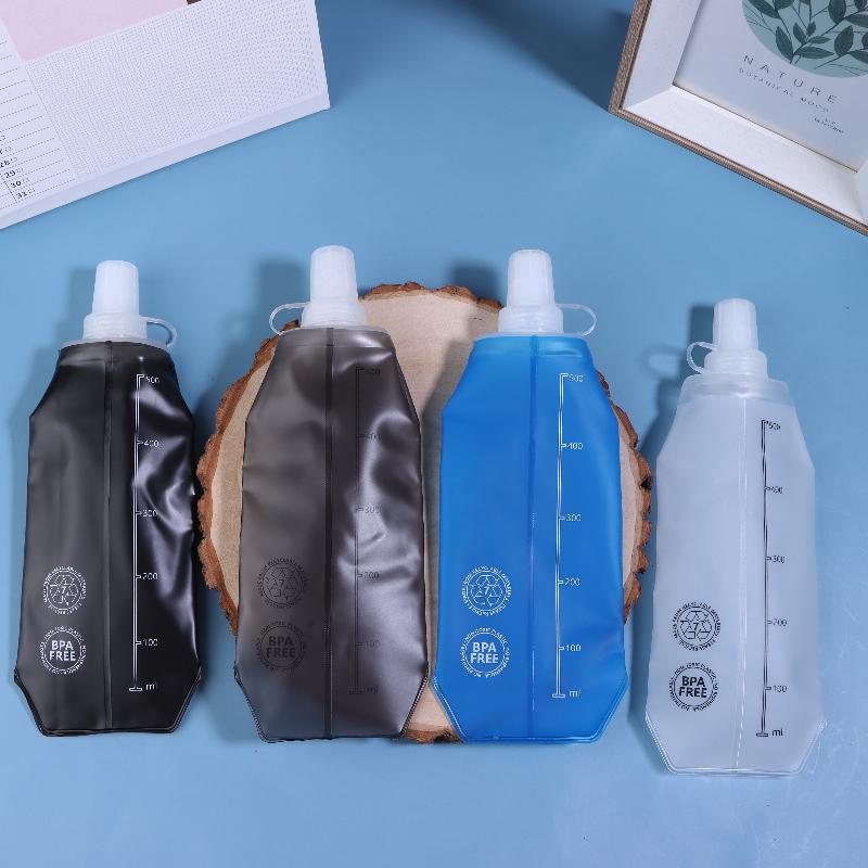 Water Bottle Collapsible - ขวดน้ำพับได้ TPU ขวดน้ำแบบนิ่มพับได้ สำหรับกิจกรรมกลางแจ้ง เดินป่า ตั้งแคมป์