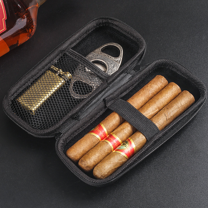 Travel Accessories Us - กระเป๋าใส่ซิการ์แบบพกพา 1 ชิ้น ทำจากวัสดุ EVA น้ำหนักเบา