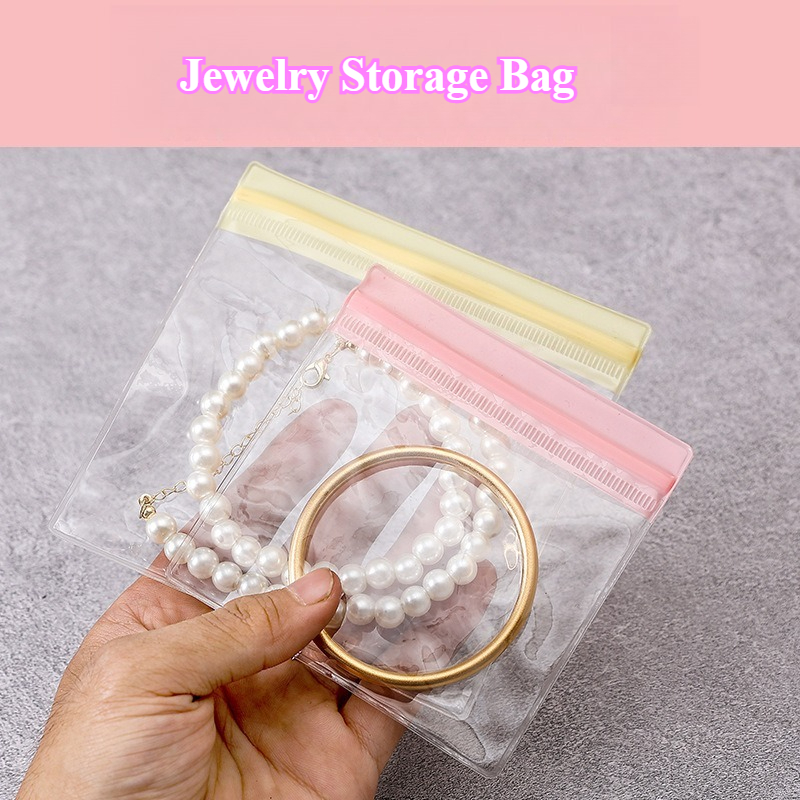 Travel Ziplock Bags - ถุงซิปล็อคใส่เครื่องประดับ PVC สีสันสดใส สำหรับเก็บต่างหู แหวน กำไลข้อมือ