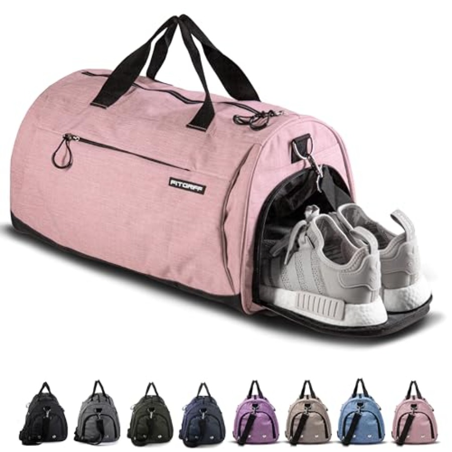 Shoe Bag Travel - ® กระเป๋ายิมสำหรับผู้ชายและผู้หญิงพร้อมช่องใส่รองเท้าและช่องกันน้ำ - กระเป๋าเดินทางสำหรับการเดินทาง กีฬา ฟิตเนส