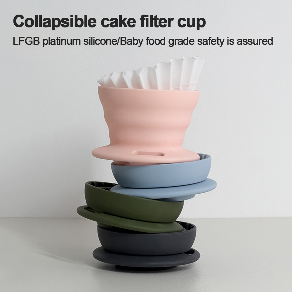 Water Bottle Collapsible - ที่กรองกาแฟซิลิโคนพับได้เกรดอาหาร LFGB – ถ้วยกรองพับได้สำหรับการเดินทาง สำนักงาน และบ้าน