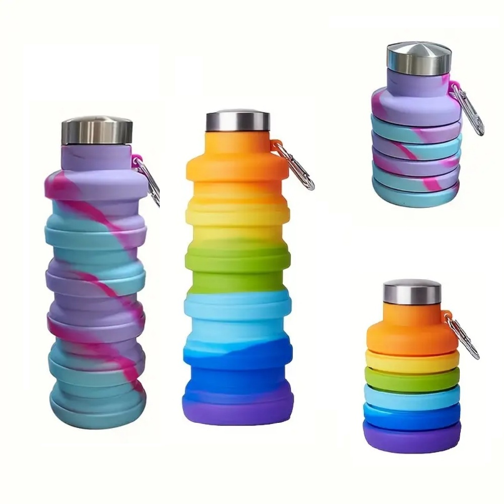 ขวดน้ำซิลิโคนพับได้ขนาด 500 มล - Water Bottle Collapsible บทวิจารณ์และราคา