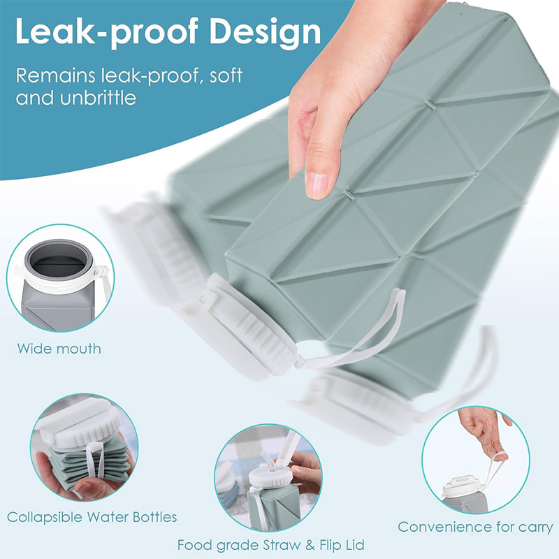 ถ้วยกระบอกน้ำแบบพับได้620มล. พ - Water Bottle Collapsible บทวิจารณ์และราคา