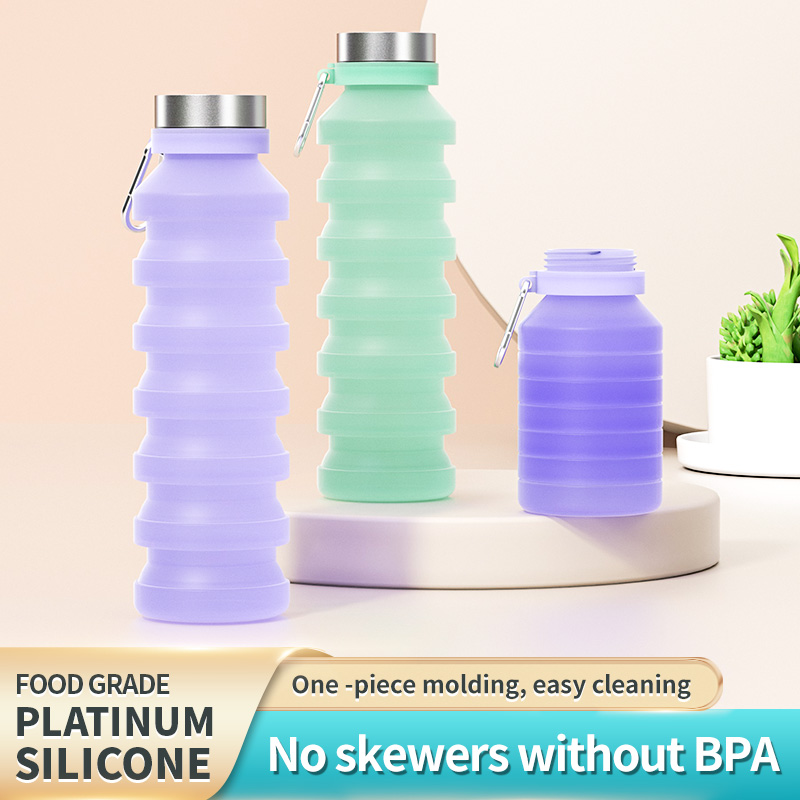 ขวดน้ำพับได้ ขวดน้ำพกพาซิลิโคน - Water Bottle Collapsible บทวิจารณ์และราคา