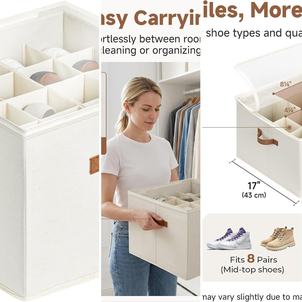 ที่เก็บรองเท้าสำหรับตู้เสื้อผ้ - Shoe Bag Travel บทวิจารณ์และราคา