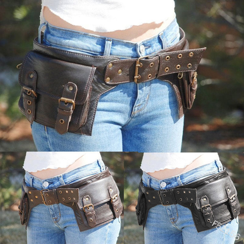 ยุคกลาง Steampunk PU หนังยูทิล - Travel Accessories For Europe บทวิจารณ์และราคา