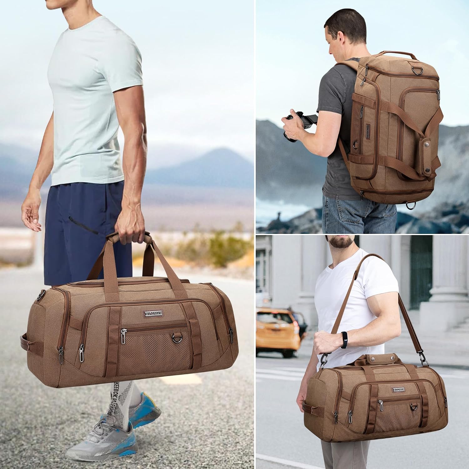 กระเป๋าผ้าแคนวาสสำหรับผู้ชาย 3 - Shoe Bag Travel บทวิจารณ์และราคา