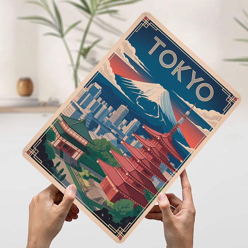 โปสเตอร์โลหะลายท่องเที่ยวโตเกี - Travel Accessories For Europe บทวิจารณ์และราคา