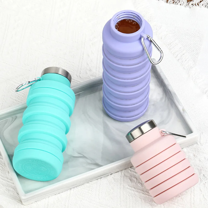 ขวดน้ำแบบพับได้, ขวดซิลิโคนพับ - Water Bottle Collapsible บทวิจารณ์และราคา