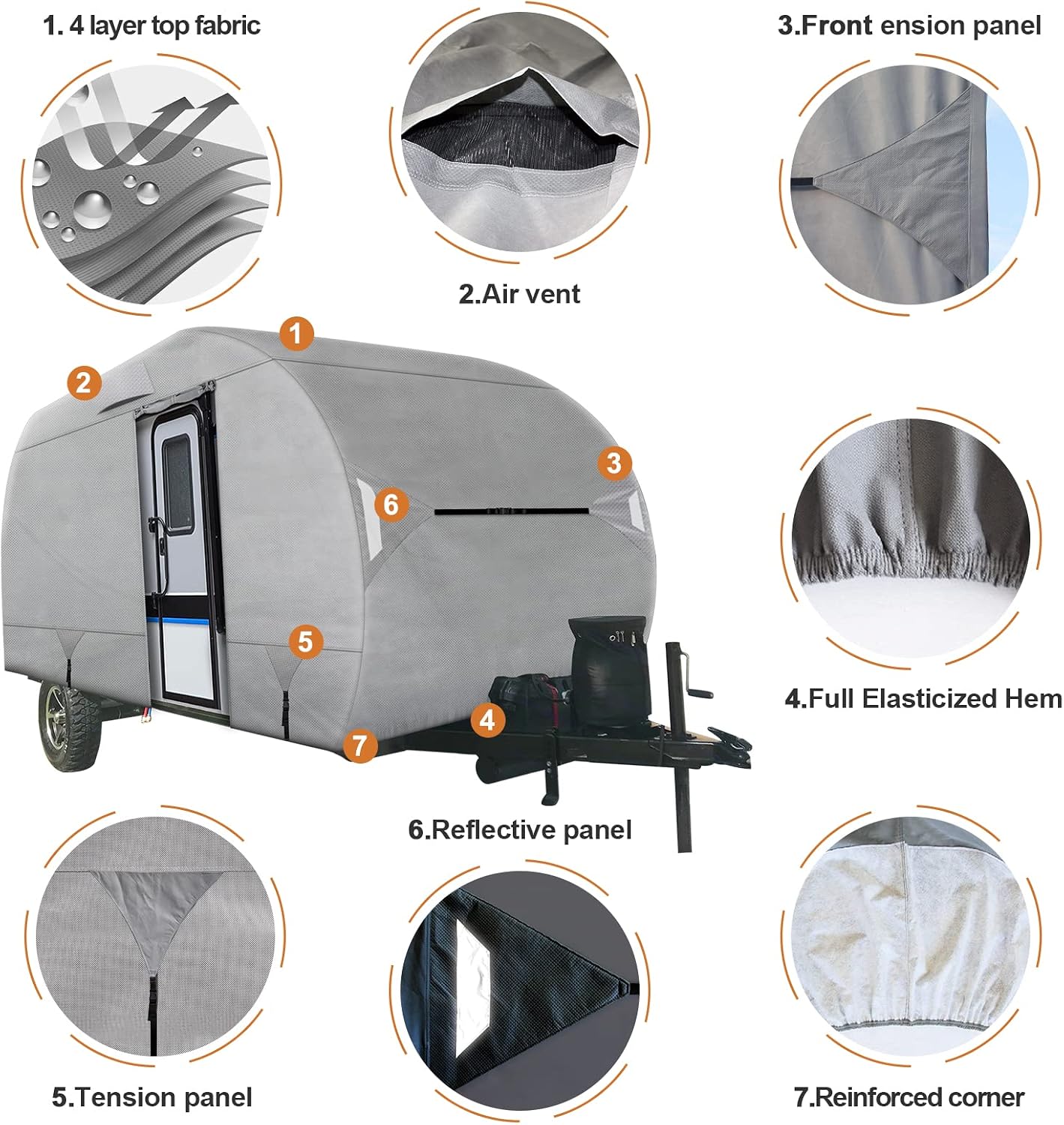 ผ้าคลุมรถบ้านแบบพับได้ Leader  - Travel Accessories Us บทวิจารณ์และราคา