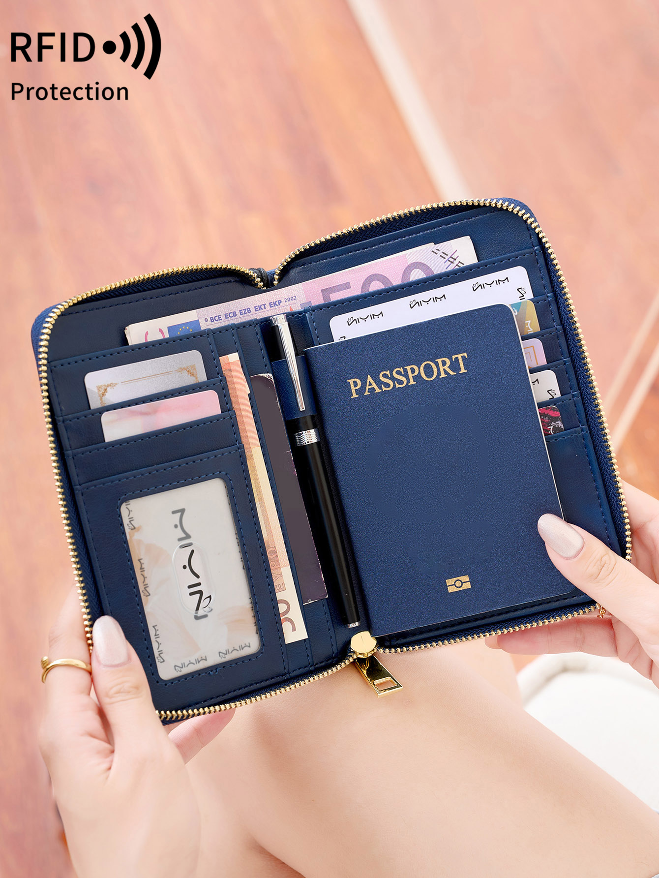 กระเป๋าใส่พาสปอร์ตแบบป้องกัน R - Travel Accessories Rfid บทวิจารณ์และราคา